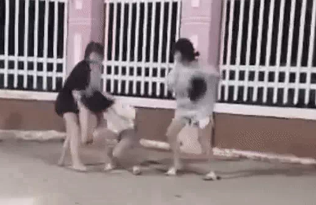 Xác minh clip nhóm nữ sinh An Giang đánh đập, kéo lê bạn học - 1