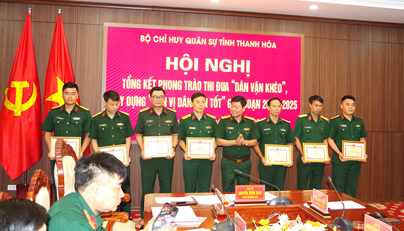 Bộ CHQS tỉnh tổng kết phong trào thi đua “Dân vận khéo”, xây dựng “Đơn vị dân vận tốt” giai đoạn 2021-2025 