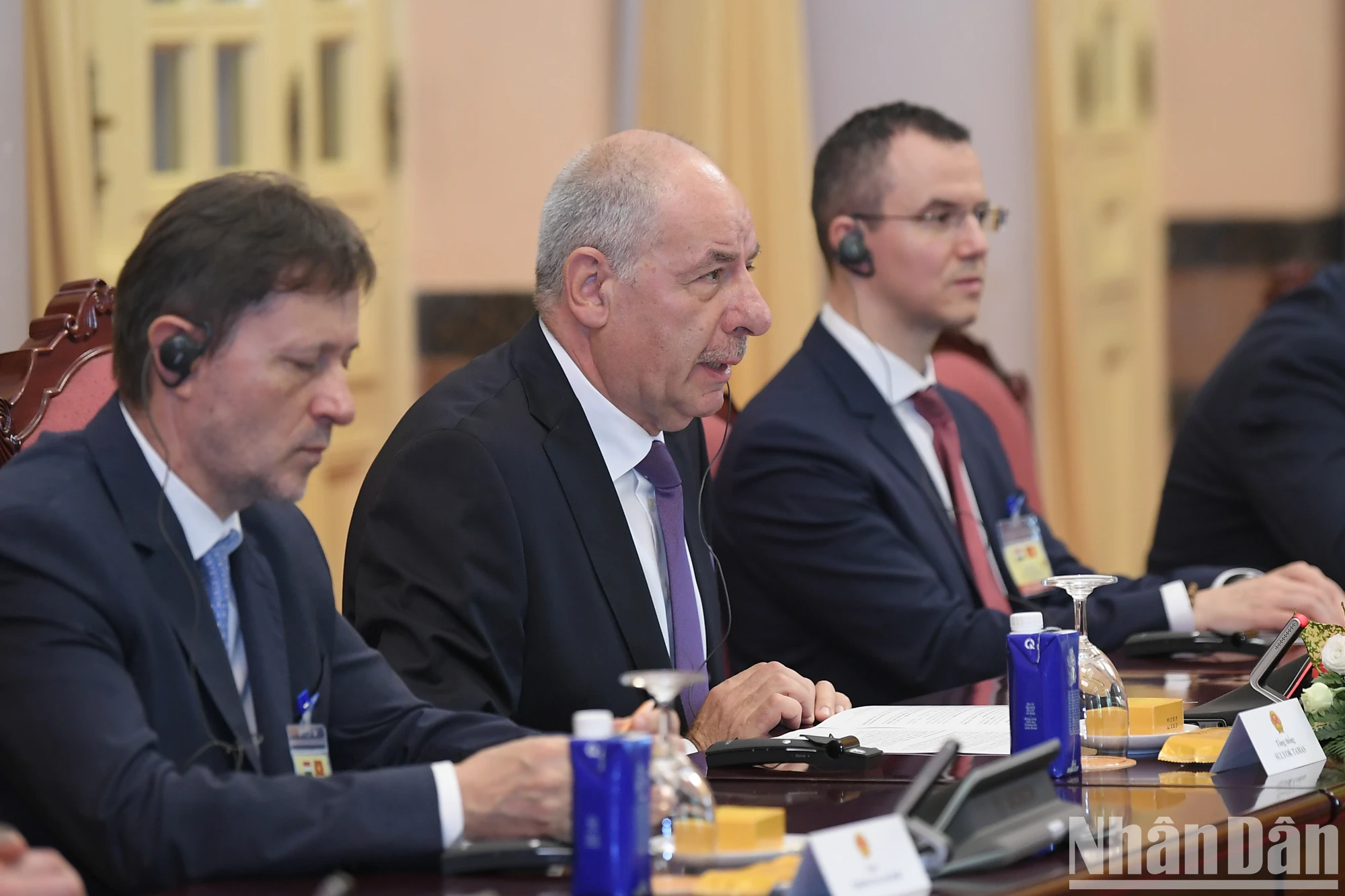 [Фото] Президент Луонг Куонг провел переговоры с Президентом Венгрии Сулёком Тамашем фото 5