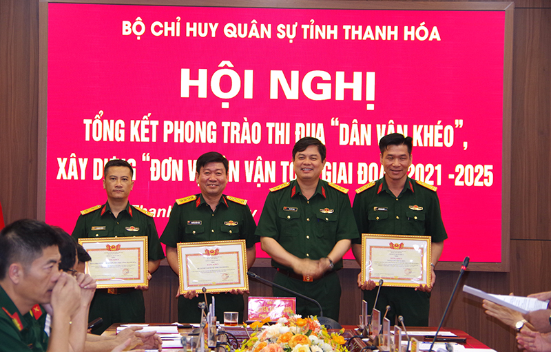 Bộ CHQS tỉnh tổng kết phong trào thi đua “Dân vận khéo”, xây dựng “Đơn vị dân vận tốt” giai đoạn 2021-2025 