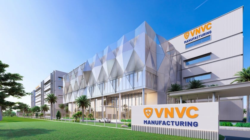 Nhà máy Vaccine và Sinh phẩm VNVC có thiết kế hiện đại cho phép linh hoạt chuyển đổi các dây chuyền sản xuất để đáp ứng các nhu cầu sản xuất vaccine số lượng lớn. Ảnh: VNVC cung cấp
