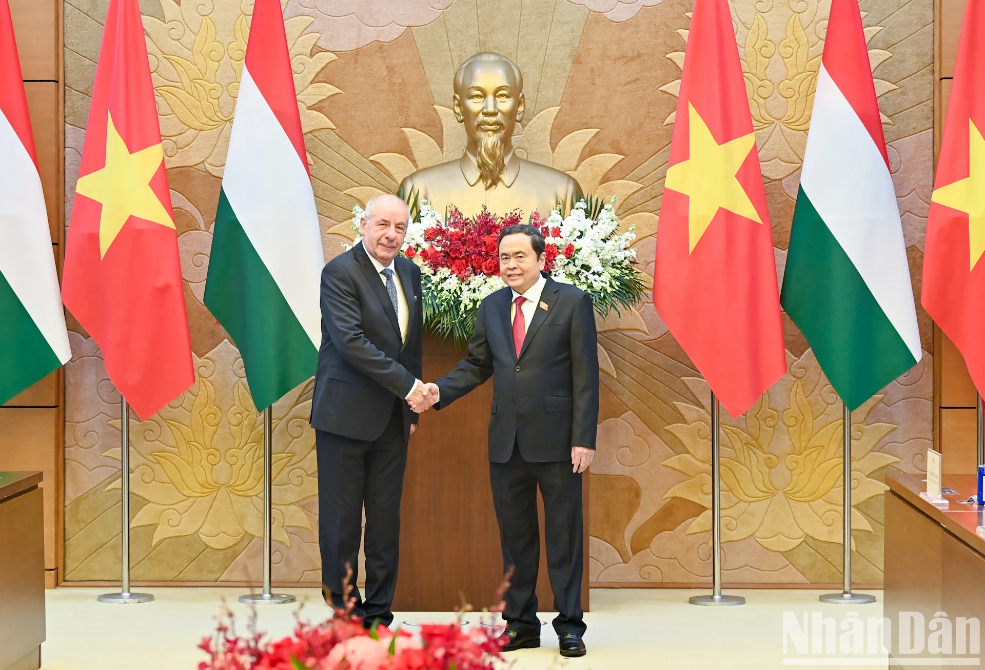 [Ảnh] Chủ tịch Quốc hội Trần Thanh Mẫn hội kiến Tổng thống Hungary Sulyok Tamas ảnh 3