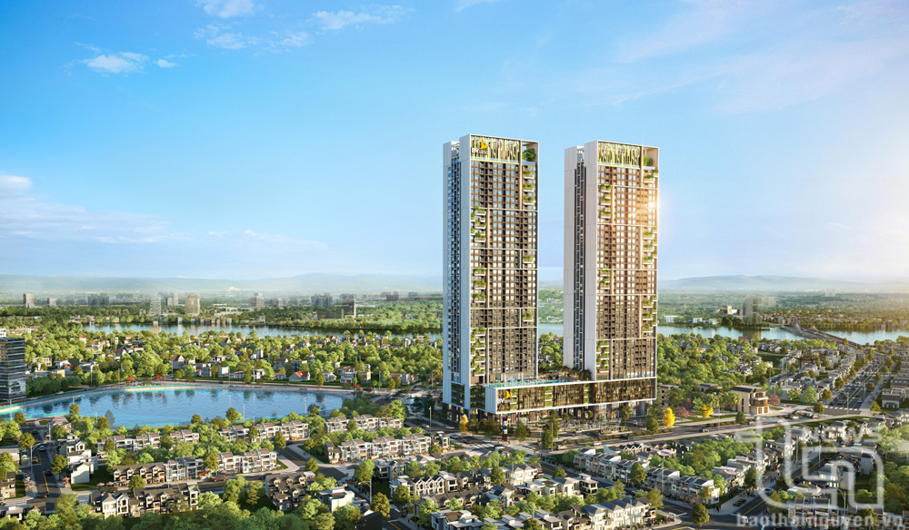 BV Diamond Hill Thái Nguyên có diện tích xây dựng 4.626m2 với 38 tầng nổi (ảnh phối cảnh).