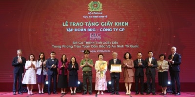 Tập đoàn BRG nhận giấy khen trong phong trào “Toàn dân Bảo vệ An ninh Tổ quốc năm 2024”