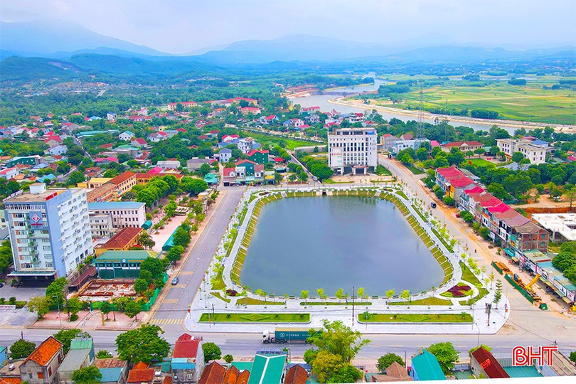 Một góc trung tâm thị xã Kỳ Anh.