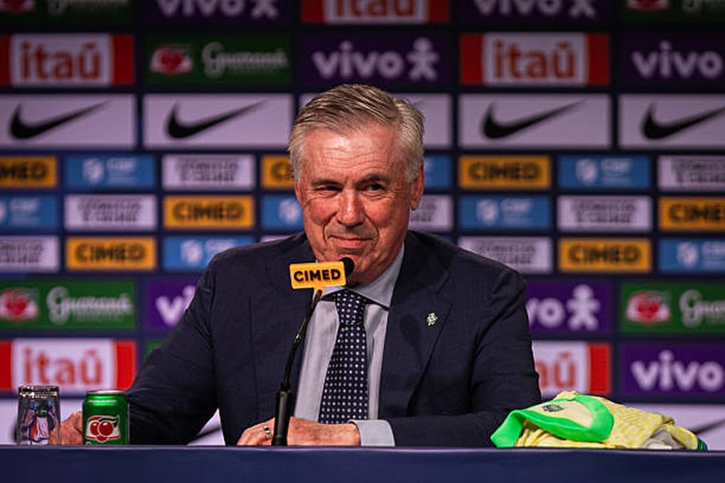 HLV Ancelotti tuyên bố đanh thép tại lễ ra mắt tuyển Brazil - 1