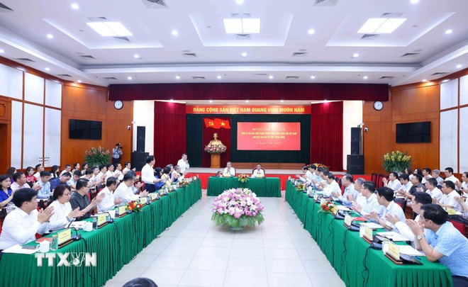Quang cảnh buổi làm việc. Ảnh: Phương Hoa/TTXVN