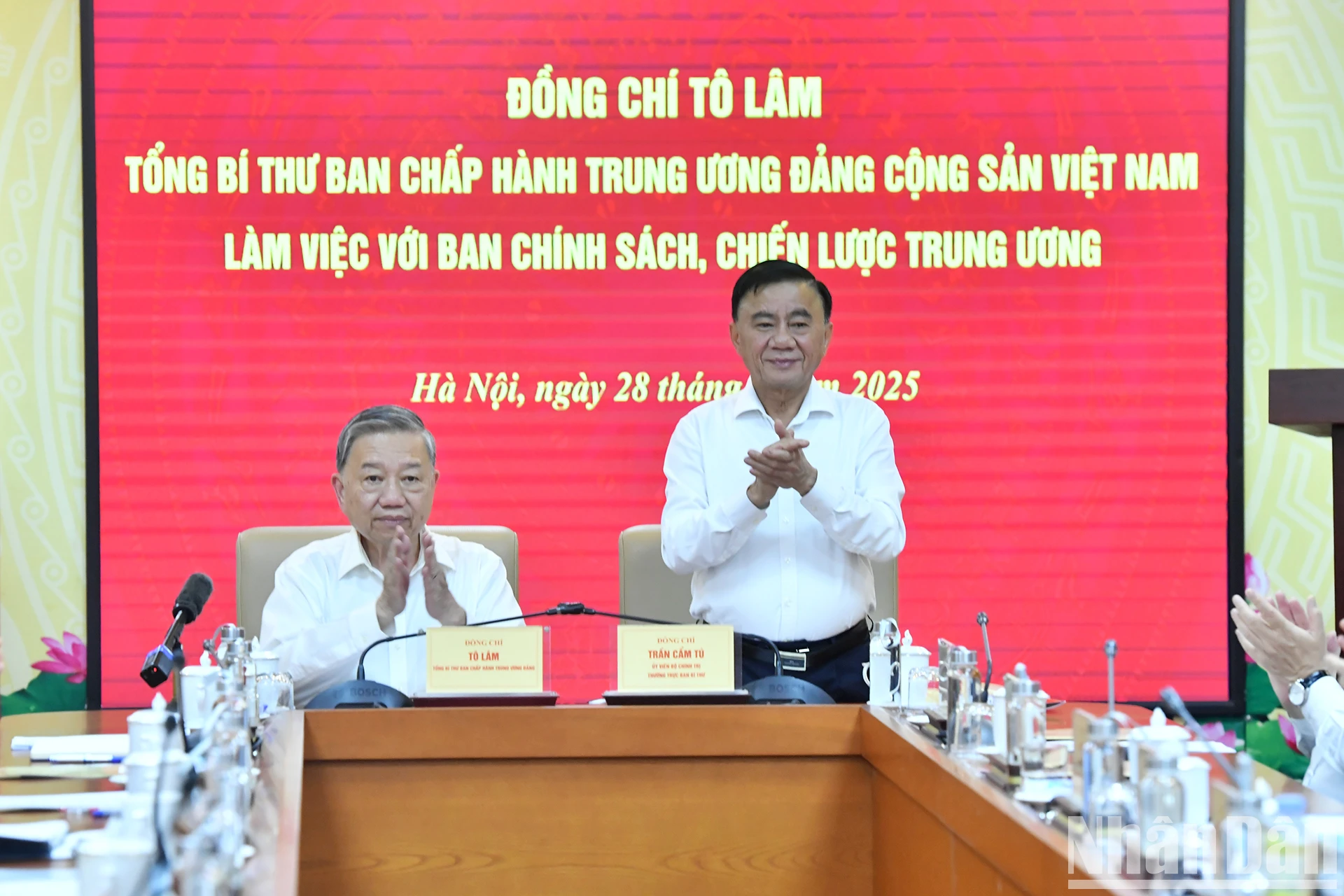 [Ảnh] Tổng Bí thư Tô Lâm làm việc với Ban Chính sách, chiến lược Trung ương ảnh 2