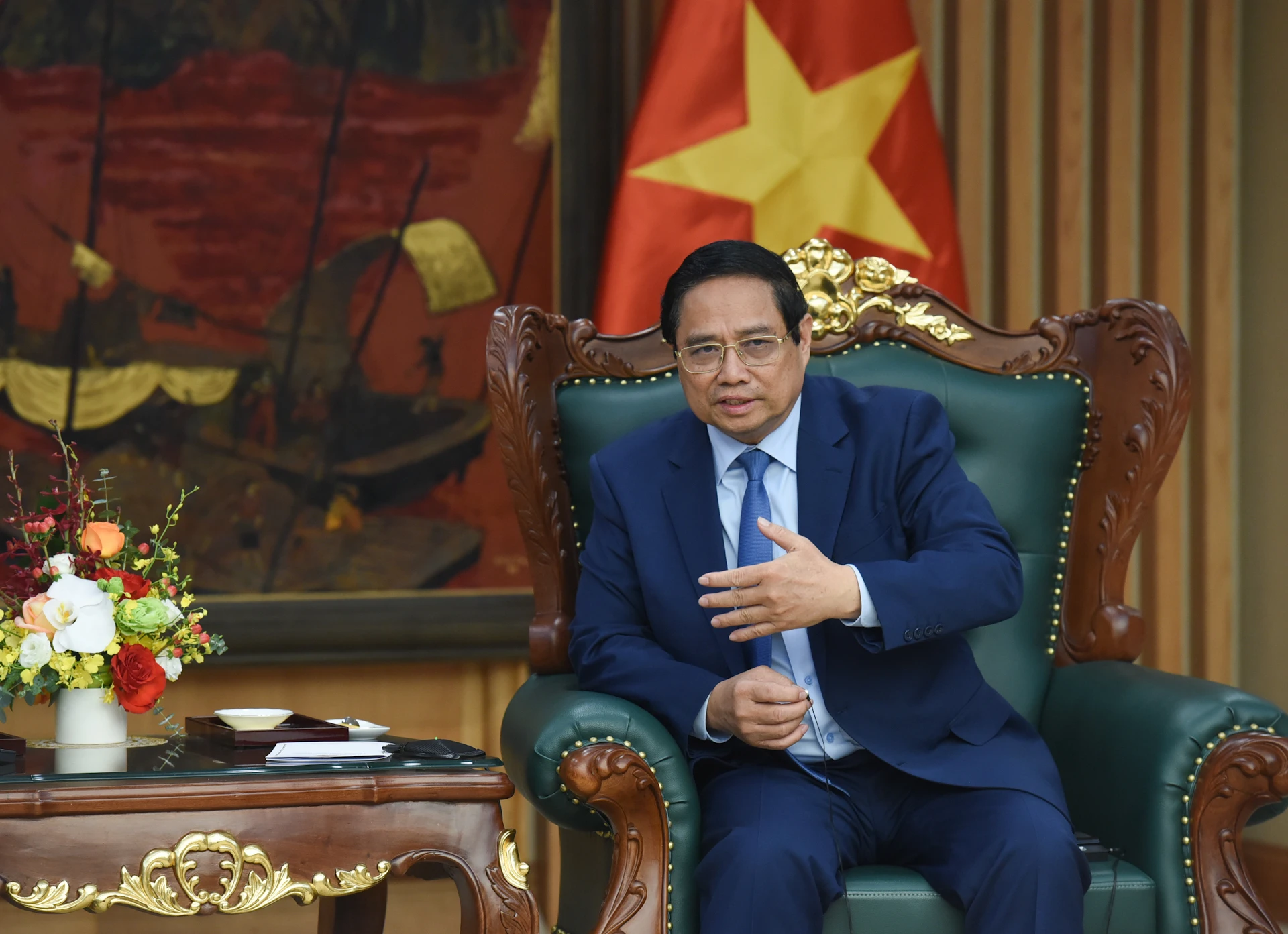[រូបថត] នាយករដ្ឋមន្ត្រី Pham Minh Chinh ទទួលជួបថ្នាក់ដឹកនាំក្រុម Excelerate Energy រូបថត ៤