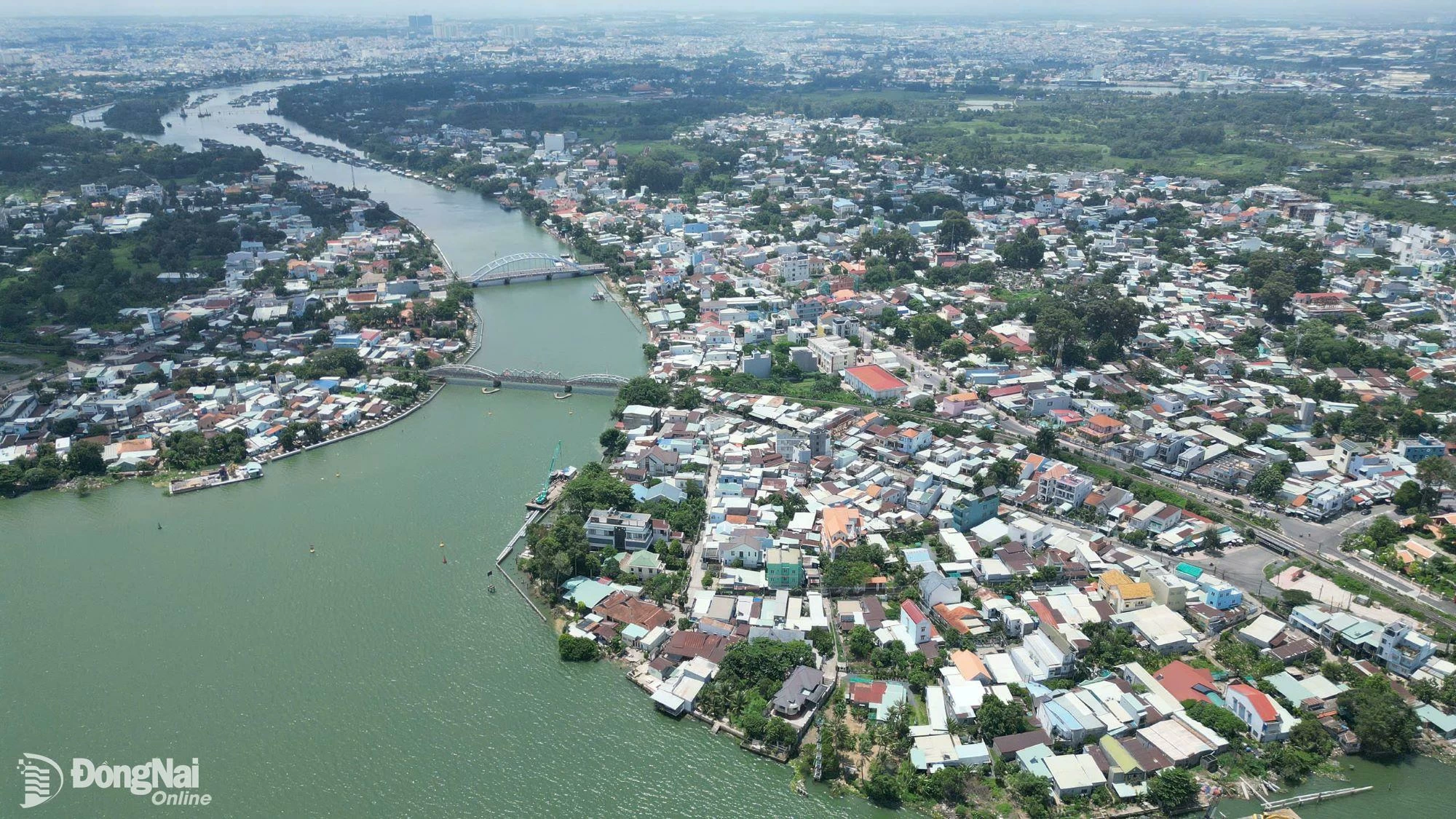 Khu vực triển khai Dự án Khu đô thị Hiệp Hòa nằm bên tay trái sông Đồng Nai. Ảnh tư liệu