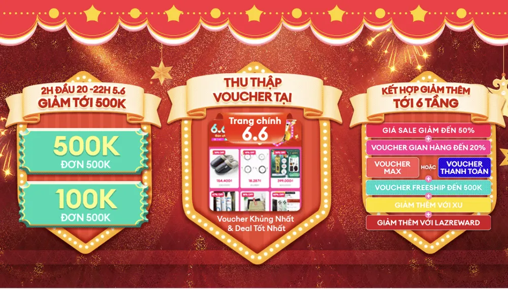 Множество акций 6-6 раз на Lazada