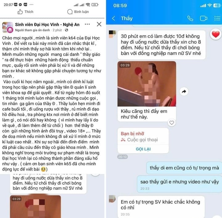 Information posted on the group