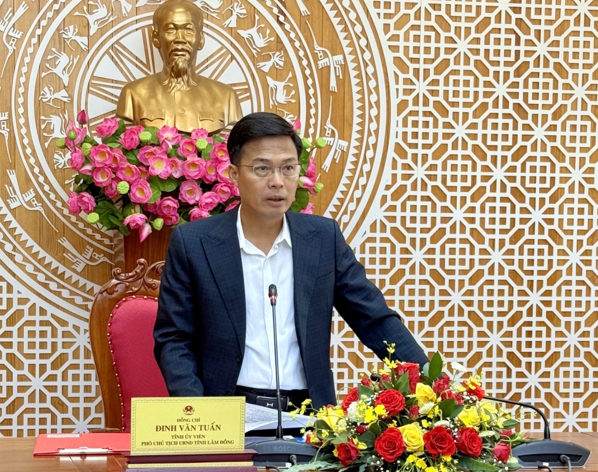 Den Vorsitz der Konferenz führte Herr Dinh Van Tuan, stellvertretender Vorsitzender des Volkskomitees der Provinz.