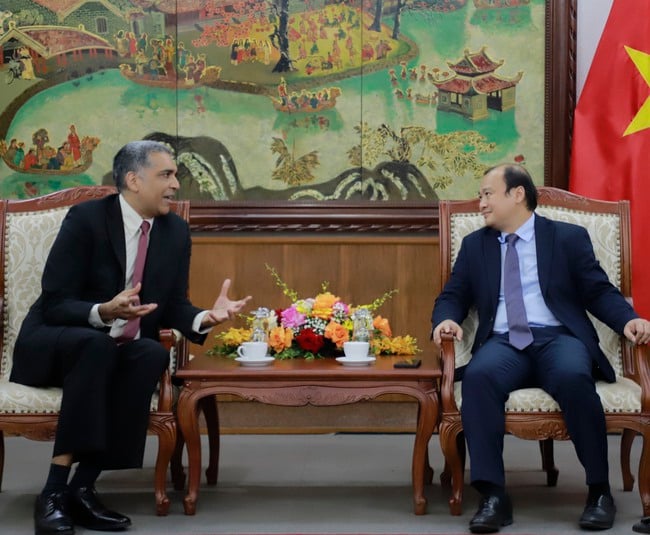 Thứ trưởng Thường trực Lê Hải Bình tiếp Phó Chủ tịch Hiệp hội Điện ảnh Hoa Kỳ James Cheatley - Ảnh 3.