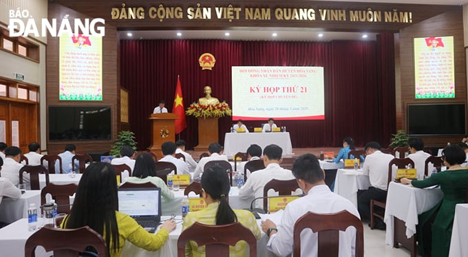 Quang cảnh kỳ họp HĐND huyện Hòa Vang