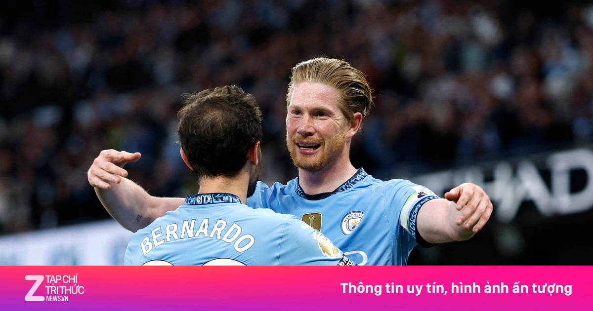 De Bruyne tạo cột mốc sánh ngang Messi