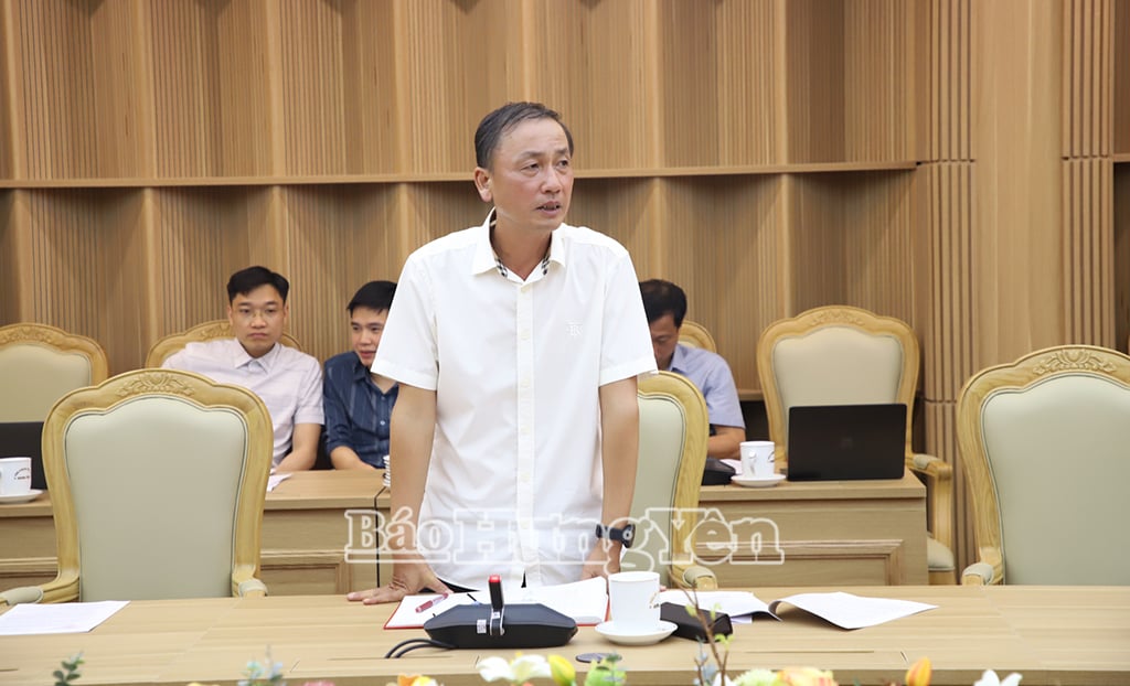 Phó Chủ tịch UBND tỉnh Nguyễn Hùng Nam phát biểu tại cuộc họp