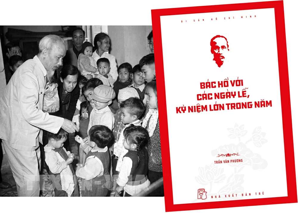 Bác Hồ với các cháu thiếu nhi.