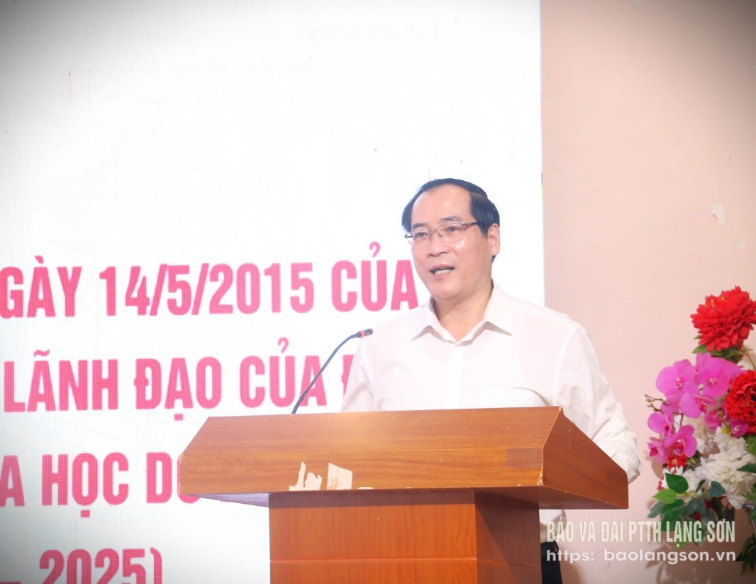 Đồng chí Dương Xuân Huyên, Ủy viên Ban Thường vụ Tỉnh ủy, Phó Chủ tịch Thường trực UBND tỉnh phát biểu tại chương trình