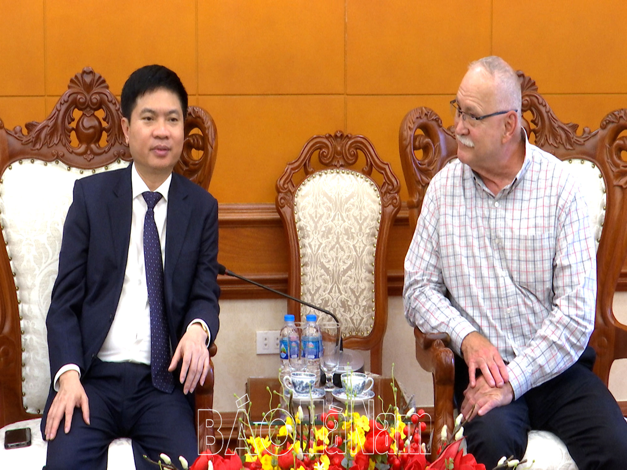 Đồng chí Bí thư Tỉnh ủy Trương Quốc Huy tiếp và làm việc với các doanh nghiệp