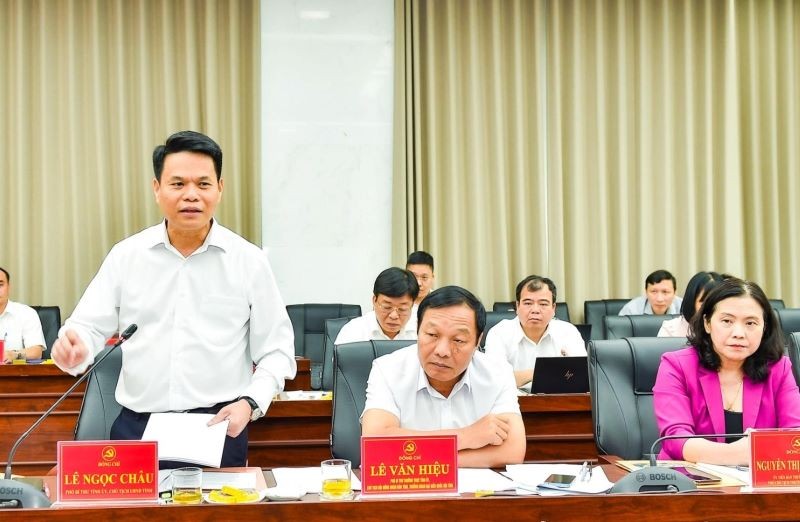 Ông Lê Ngọc Châu Chủ tịch UBND tỉnh Hải Dương phát biểu tại hội nghị