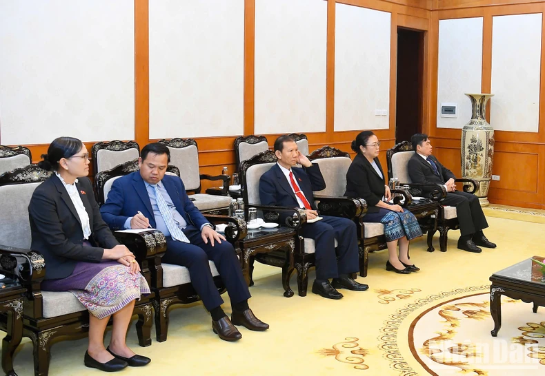 [រូបថត] អគ្គលេខាបក្ស To Lam ទទួលប្រធានការិយាល័យកណ្តាលនៃបក្សប្រជាជនបដិវត្តន៍ឡាវ រូបថតទី៤