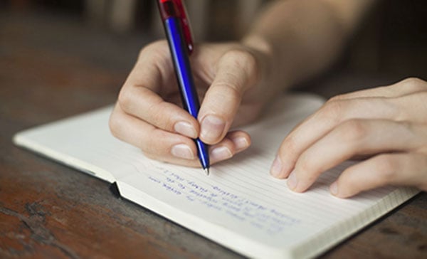 Writing is a healing therapy. Source: Internet