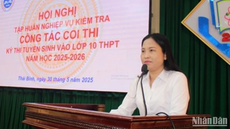 ថៃ ប៊ិញ៖ គម្រោង​អគារ​ធានា​សុវត្ថិភាព និង​សុវត្ថិភាព​សម្រាប់​ការ​ប្រឡង​ចូល​រៀន​ថ្នាក់​ទី​១០ រូបថត ១