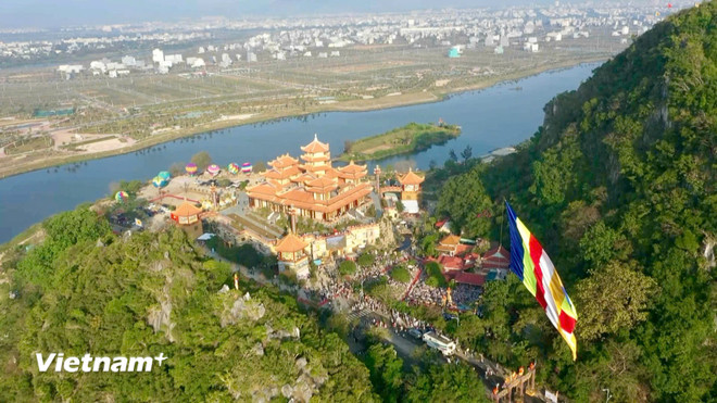 Chùa Quán Thế Âm, nơi xá lợi Đức Phật tôn trí tại thành phố Đà Nẵng. (Ảnh: Thanh Phong/Vietnam+)