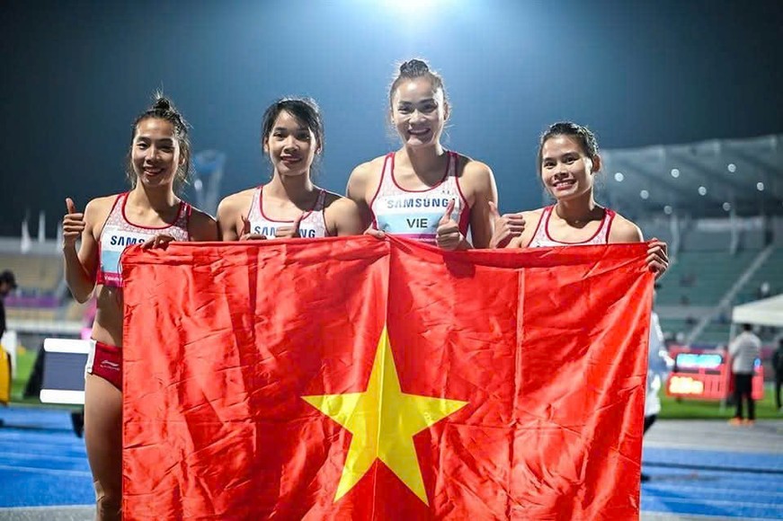 Vietnamese athletics wins silver medal in women's 4x400m relay at 2025 Asian Championship