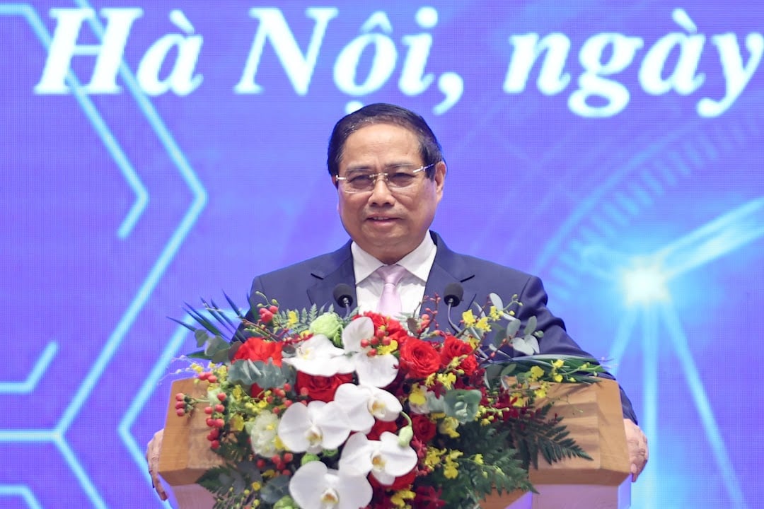 Thủ tướng Chính phủ Phạm Minh Chính phát biểu tại buổi tọa đàm. Ảnh: baochinhphu.vn