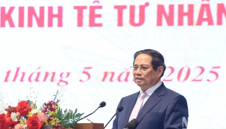 Premierminister Pham Minh Chinh spricht auf dem Seminar. (Foto: TRAN HAI)    Nach Einschätzung des Finanzministeriums hat die Privatwirtschaft jedoch