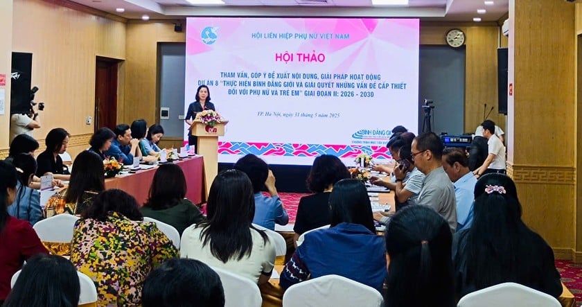 Theo bà Nguyễn Thị Minh Hương - Phó Chủ tịch Hội LHPN Việt Nam, sau 5 năm, có 8/9 chỉ tiêu cốt lõi của Dự án 8 do Hội LHPN Việt Nam thực hiện đã đạt và vượt kế hoạch giai đoạn, trong đó 4/9 chỉ tiêu vượt cao so với kế hoạch. Ảnh Thanh Thanh