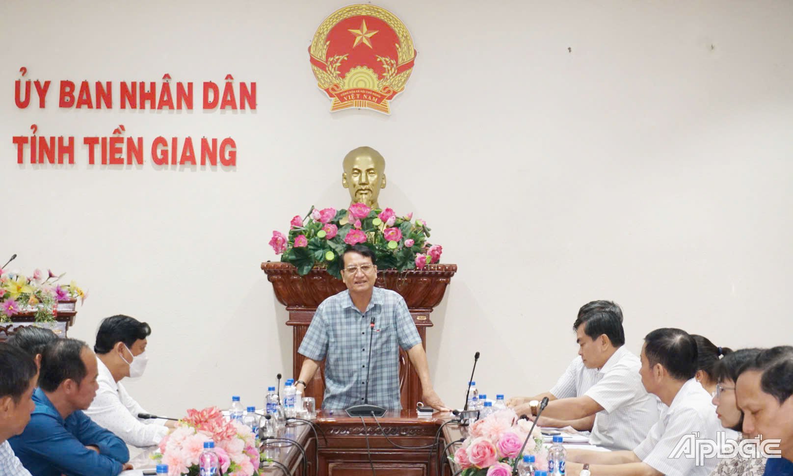 សមមិត្ត Pham Van Trong បាននិយាយនៅក្នុងកិច្ចប្រជុំ។