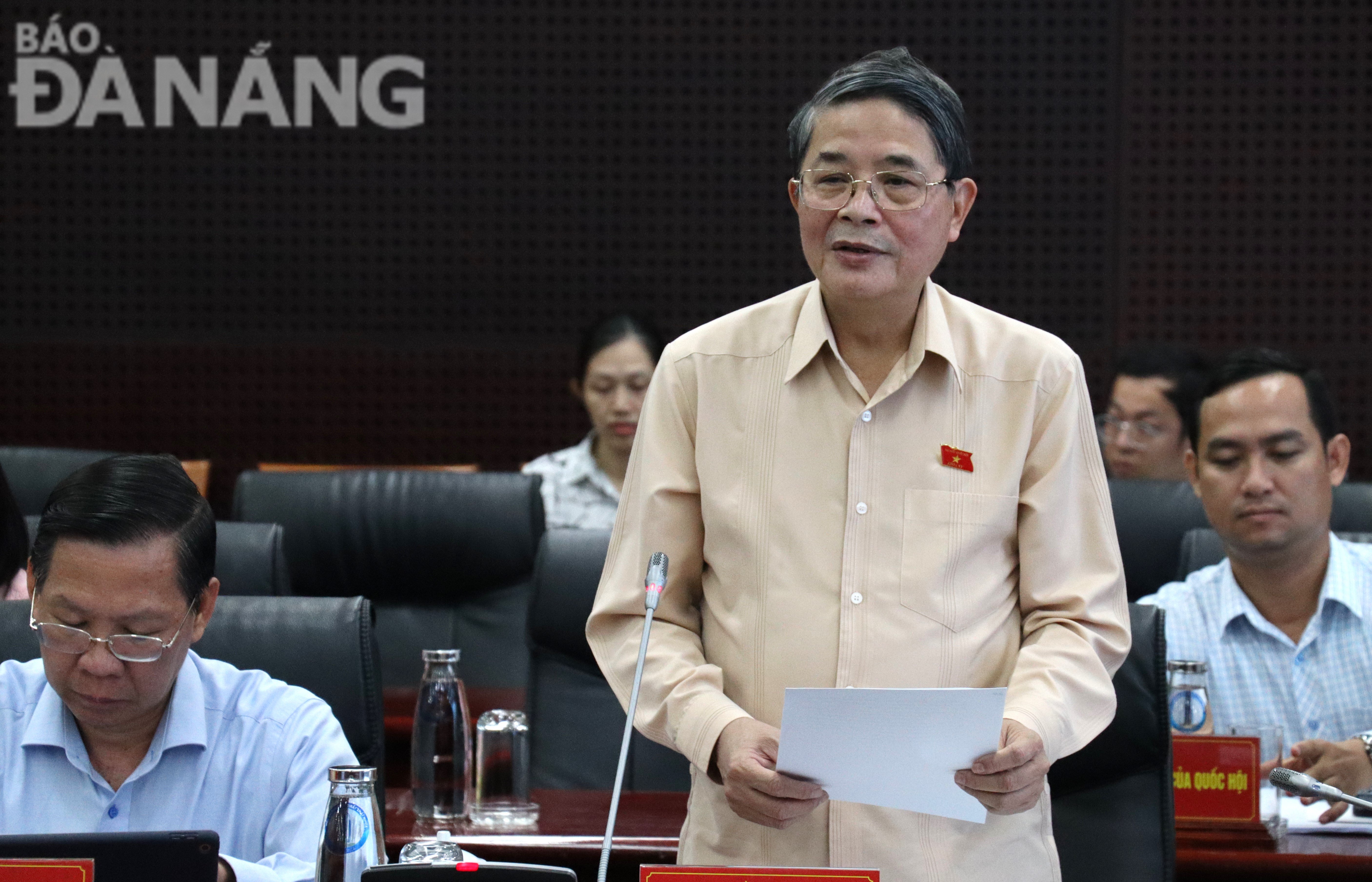 Phó Chủ tịch Quốc hội Nguyễn Đức Hải phát biểu kết luận buổi làm việc. Ảnh: M.QUẾ