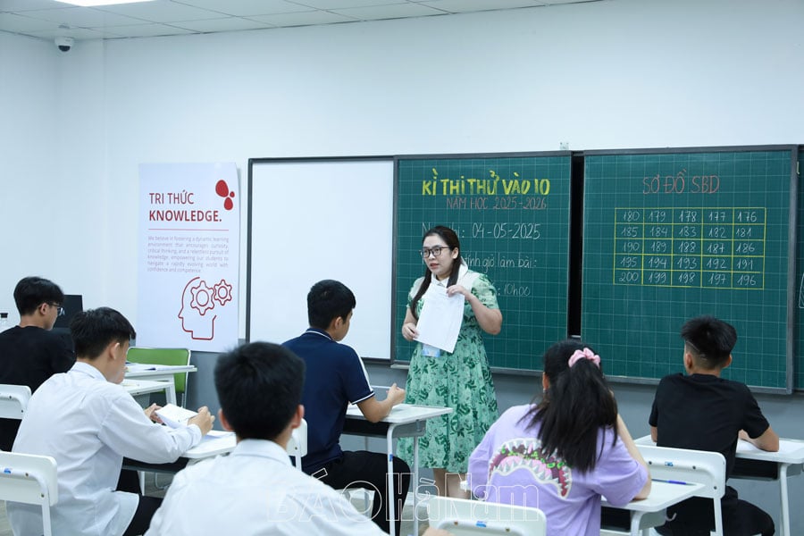 Hơn 500 thí sinh tham dự Kỳ thi thử vào lớp 10 tại Trường THCS  THPT Mensa
