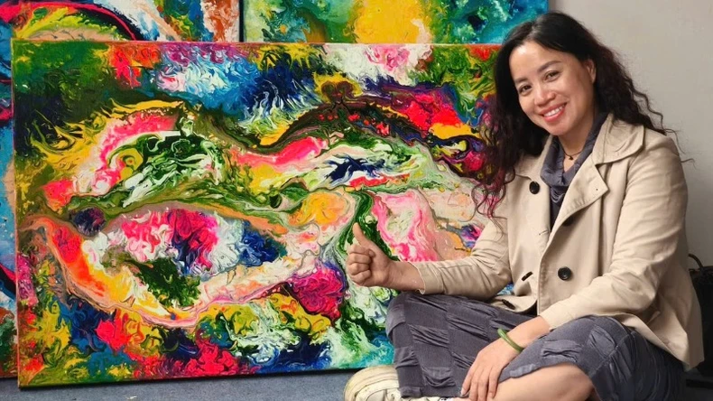 ភាពស្រស់ស្អាតនៃ “Thien Thanh” ក្នុងគំនូររបស់វិចិត្រករ Le Thu Huyen រូបថត ៧
