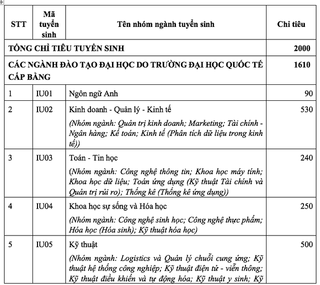 Trường ĐH Quốc tế tuyển sinh 3 cách, quy đổi 10 điểm tiếng Anh từ IELTS 7.0- Ảnh 2.