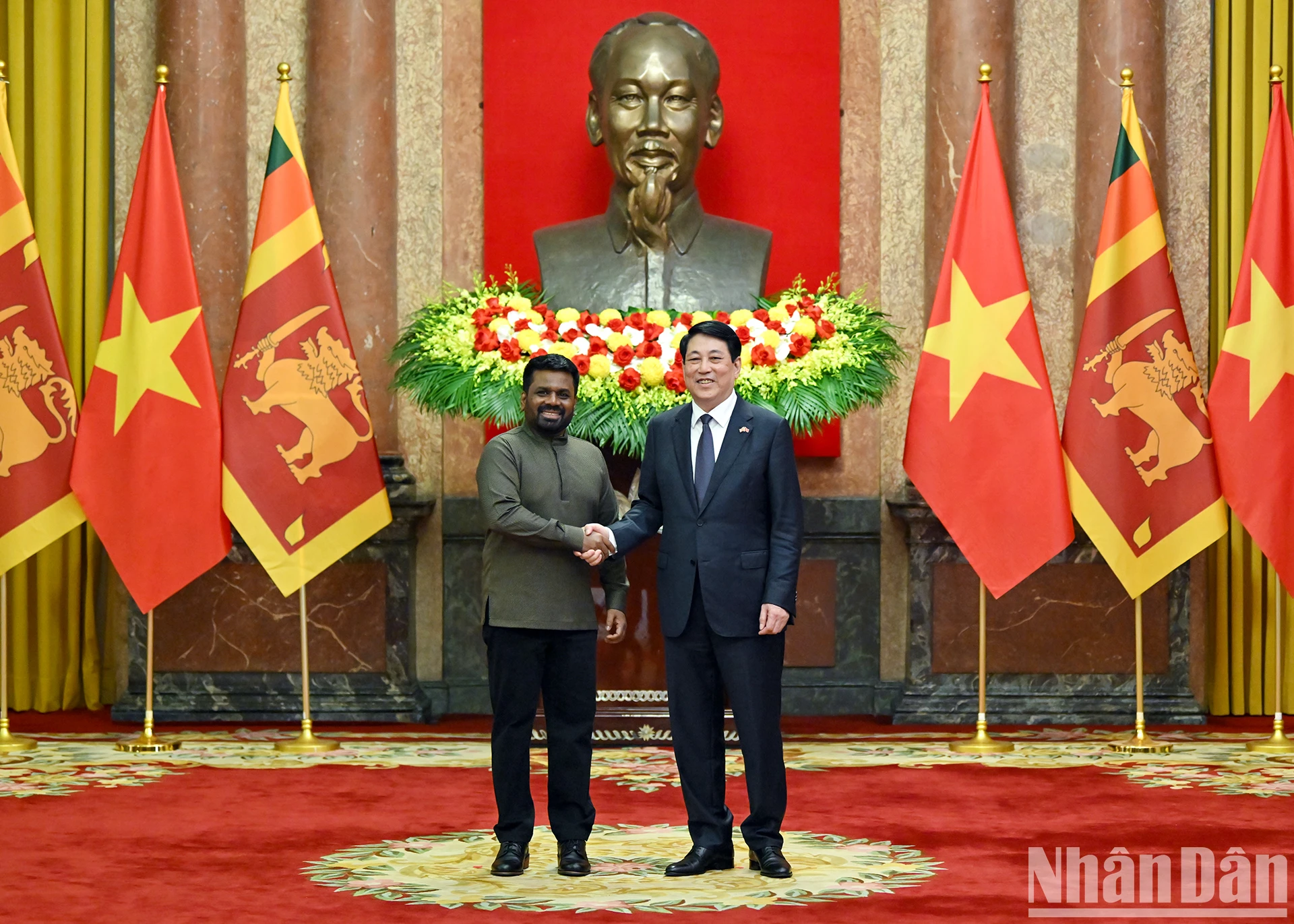 【写真】ルオン・クオン大統領が歓迎式典を主宰し、スリランカのアヌラ・クマラ・ディサナヤカ大統領と会談した(写真6)