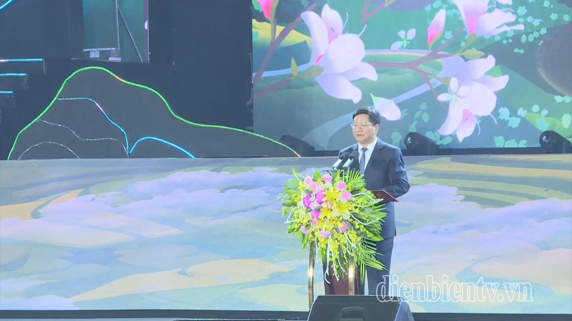 Chairman of the Provincial People's Committee Le Thanh Do spoke at the opening ceremony.