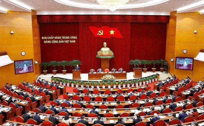  Các đại biểu tại Hội nghị Trung ương 11, khóa XIII. Ảnh: CTV 