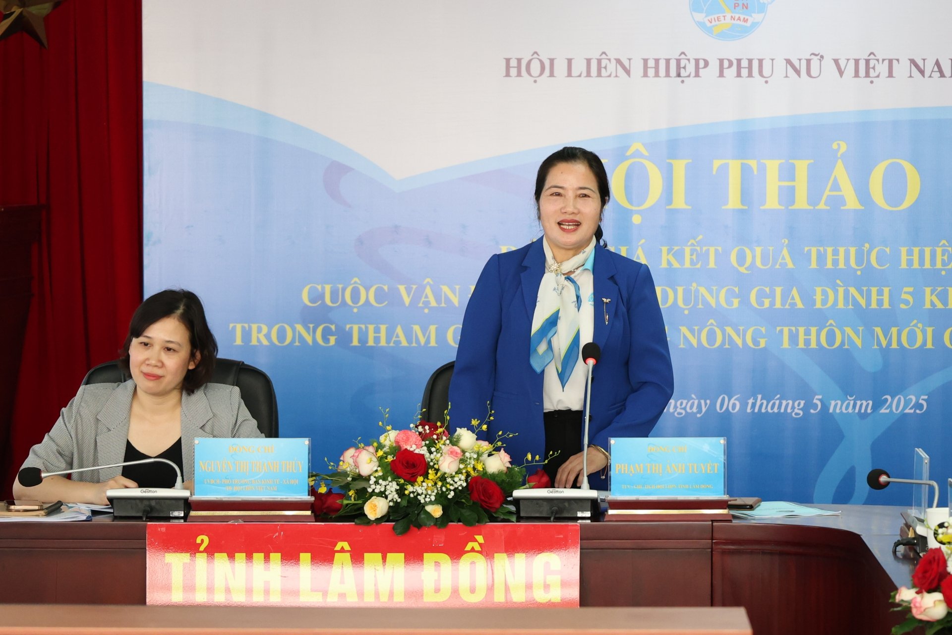 bà Phạm Thị Ánh Tuyết - Chủ tịch Hội LHPN tỉnh Lâm Đồng.
