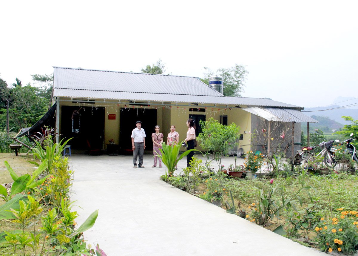 Căn nhà mới của ông Nguyễn Văn Lợi thôn Xuân Phong, xã Linh Hồ được xây dựng khang trang.
