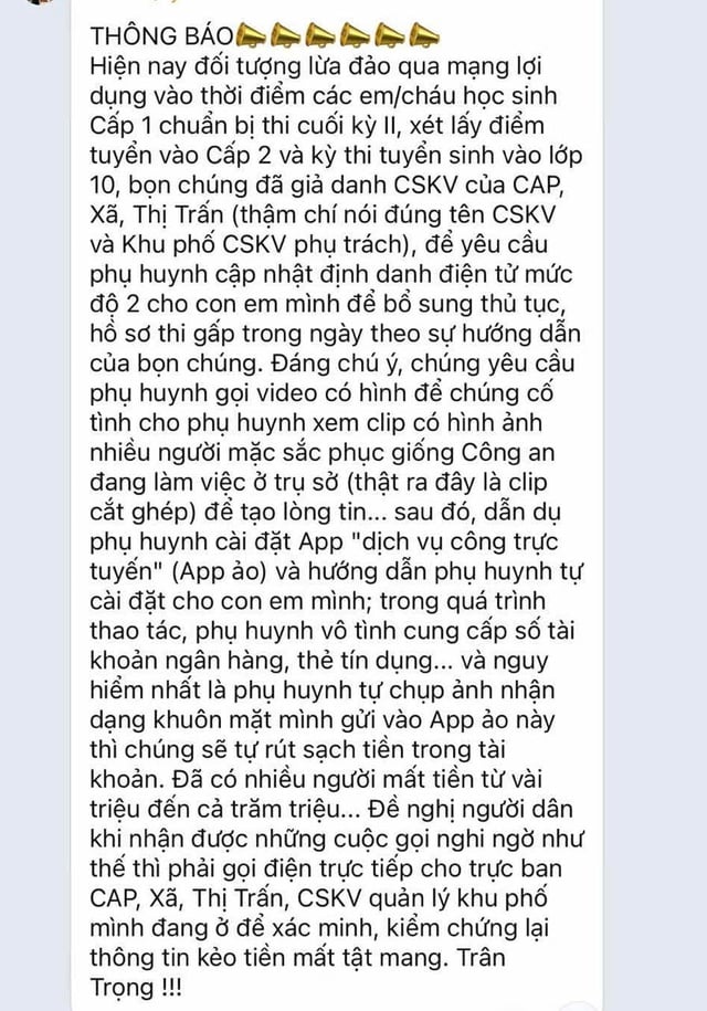 TP HCM: Nhiều trường học cảnh báo khẩn chiêu lừa đảo nhắm đến phụ huynh trong kỳ tuyển sinh đầu cấp- Ảnh 1.