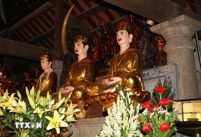 Không gian văn hóa Hành cung Vũ Lâm tại Đền Thái Vi, thành phố Hoa Lư, tỉnh Ninh Bình. (Ảnh: Hải Yến/TTXVN)