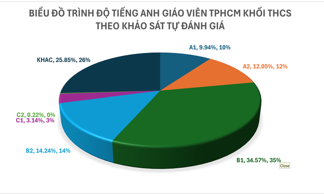 Kết quả khảo sát năng lực tiếng Anh giáo viên TP.HCM - Ảnh 3.