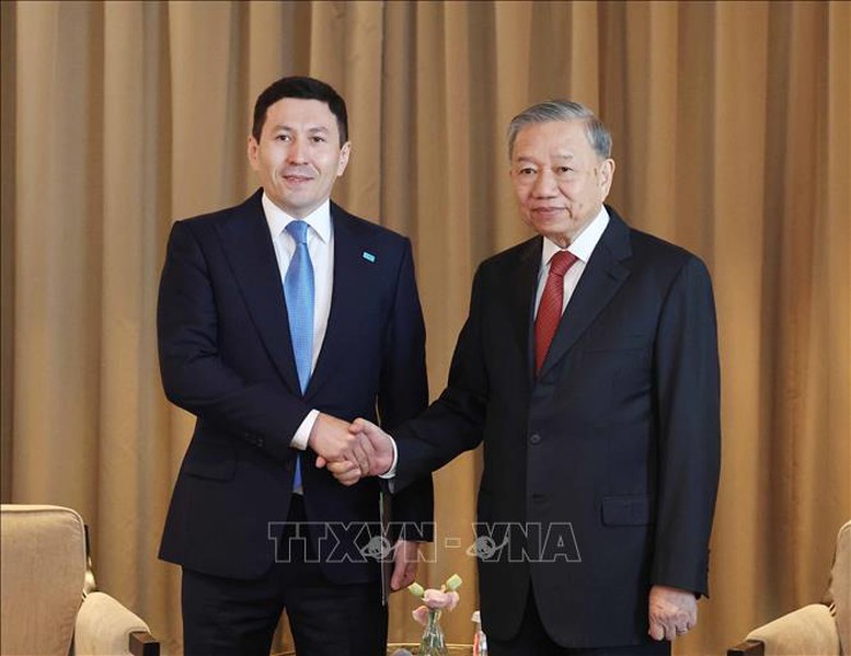Tổng Bí thư Tô Lâm tiếp lãnh đạo một số doanh nghiệp lớn của Kazakhstan- Ảnh 1.