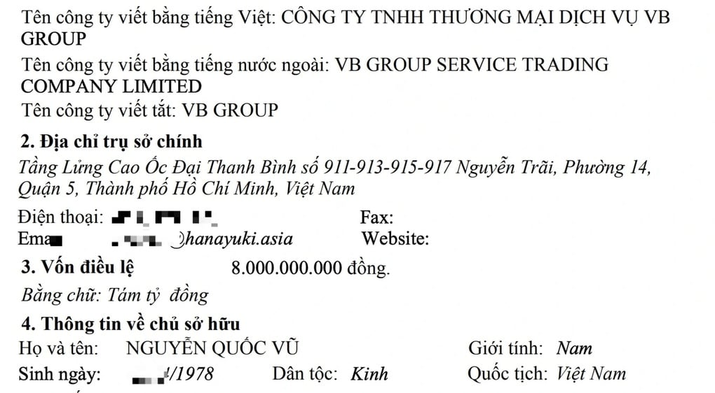Hồ sơ công ty của chồng Đoàn Di Băng phân phối dầu gội đầu bị thu hồi - 1