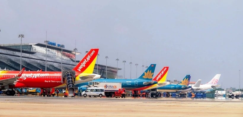 Planes of Vietnamese airlines at Noi Bai International Airport. (Photo: PV/Vietnam+)