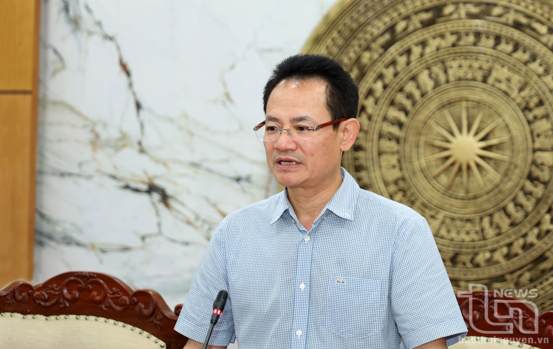 Tổng Giám đốc Tổng Công ty Điện lực miền Bắc Nguyễn Đức Thiện phát biểu tại Hội nghị.
